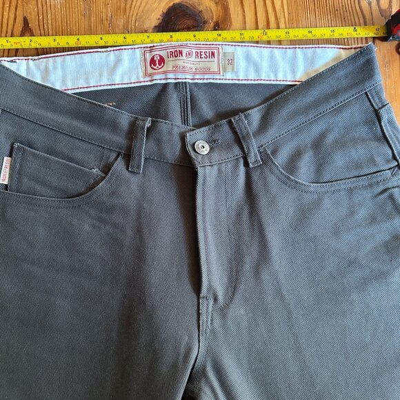 Iron & Resin Heavy Twill Tradesman Pant NWOT Charcoal 32 W - Picture 5 of 7